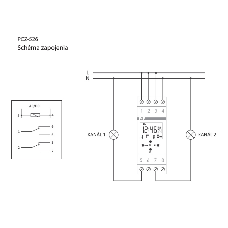 F&F Digitálne spínacie hodiny PCZ-525